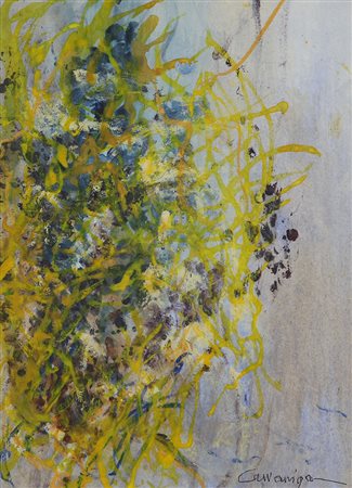 Cazzaniga Giuseppe Senza titolo pastelli su carta. cm. 35x25 firmato in basso...