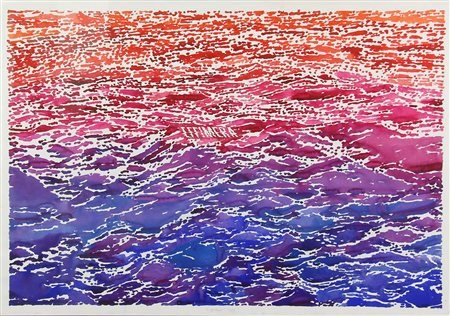 De Filippi Fernando Senza titolo, 1980 tecnica mista su carta, cm. 70x100...