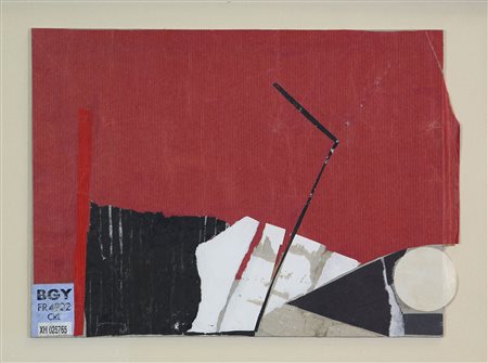 Formenti Primo Senza titolo collage su cartoncino, cm. 24x33 certificato di...