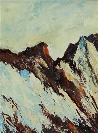 Testi Carlo Paesaggio olio su masonite, cm. 22x18 firmato in basso a sinistra