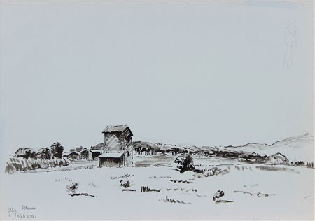 Vagarini Cesare Albania, 1964 pennarello su cartoncino, cm. 35x50 firmato,...