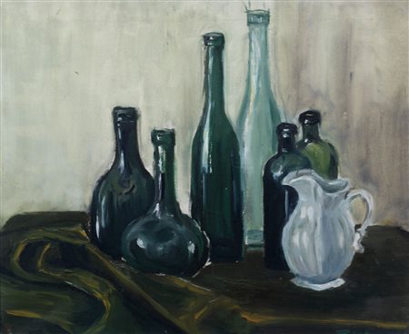 Riva Natura Morta, 1959 olio su tela, cm. 50x60 firmato e datato in basso a...