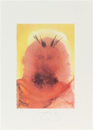 Dalì Salvador Senza titolo litografia su carta, cm. 45x32, es. E.A. firmata...