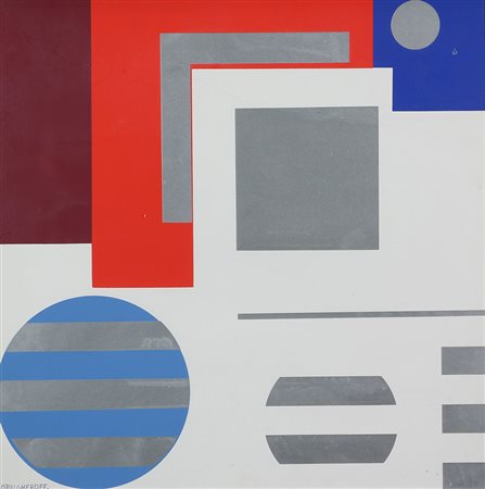 Diulgheroff Nicolay Senza titolo, 1972 serigrafia su carta, cm. 40x40, es....