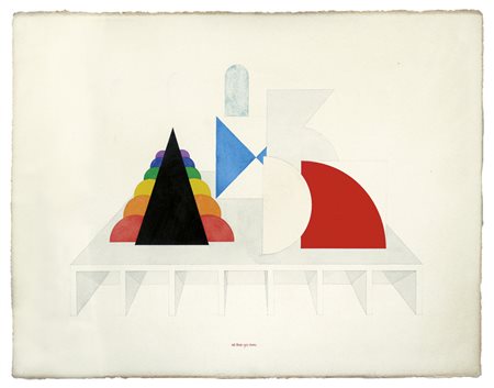 DEL PEZZO LUCIO Napoli 1933Senza titolo, 1973tecnica mista su carta cm....