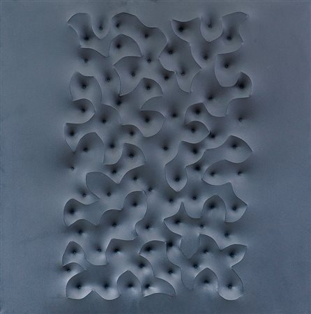 AMADIO GIUSEPPE Todi 19/05/1944BATEtela estroflessa nera cm. 80x80x4, firma e...