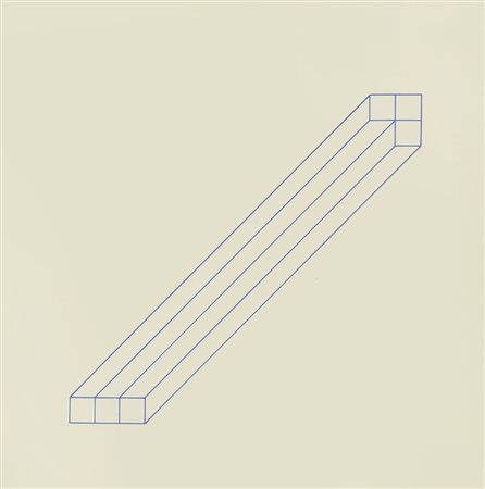 LANDI EDOARDO Modena 1937Bistruttura prospettica, 1974tecnica mista su carta...