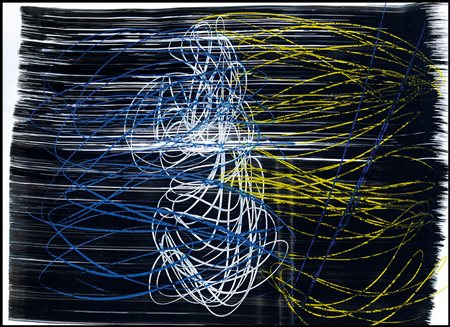 HARTUNG HANS Lipsia 1904 - Antibes 1989CP P1973-A4, 1973inchiostro e pastello...