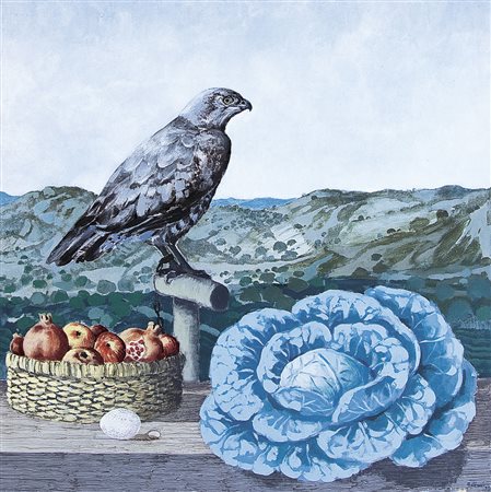 BELLINI ENZO Santa Sofia (Fo) 1932Il falcone, 1990tecnica mista su tela cm....