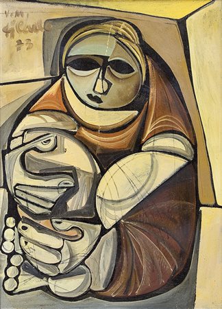 DI CARLO VITTORIO MARIA S. Marco in Lamis (Fg) 1939L'attesa, 1973olio su tela...