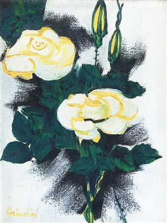 BRINDISI REMO Roma 25/04/1918 - Milano 25/07/1996Roseolio su tela cm. 40x30,...