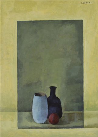 BONFANTINI SERGIO Novara 28/04/1910 - 22/01/1989Giallo: vetro su forme bianco...