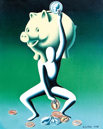 KOSTABI MARK Los Angeles 27/11/1960Bringing home the bacon, 1996olio su tela...