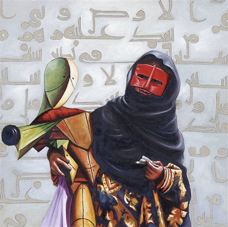 HASSOUN ALI Sidone (Libano) 1964Senza titolo, 2006olio su tela cm. 50x50,...