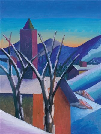 SALVO Leonforte (En) 22/05/1947Invernoolio su tela cm. 40x30, firma e titolo...