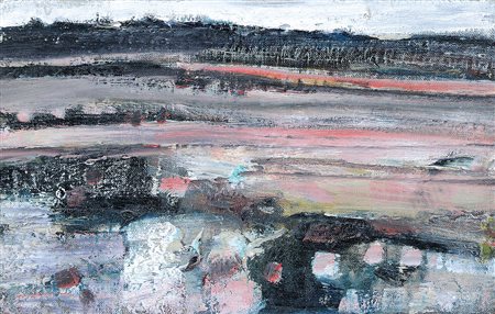 FRANGI GIOVANNI Milano 12/05/1959Lagunaolio su tela cm. 24x40x3,5; firma e...