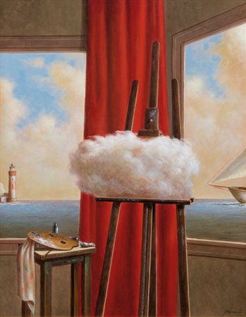 NUNZIANTE ANTONIO Napoli 1956Atelier sul mare, 2014tempera all'uovo e olio su...