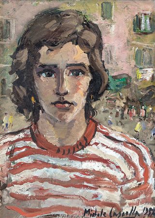 CASCELLA MICHELE Ortona (Ch) 07/09/1892 - Milano 27/08/1989Ritratto, 1957olio...