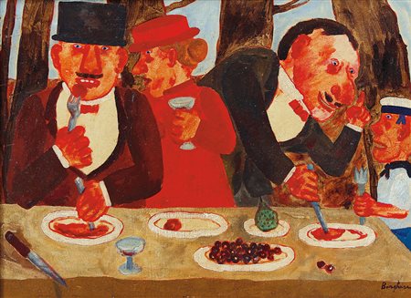 BORGHESE FRANZ Roma 21/01/1941 - Roma 17/12/2005L'abbuffataolio su tela cm....