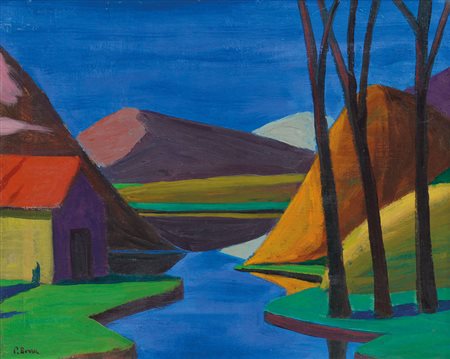 BORRA POMPEO Milano 28/01/1898 - Milano 05/11/1973Paesaggioolio su tela cm....