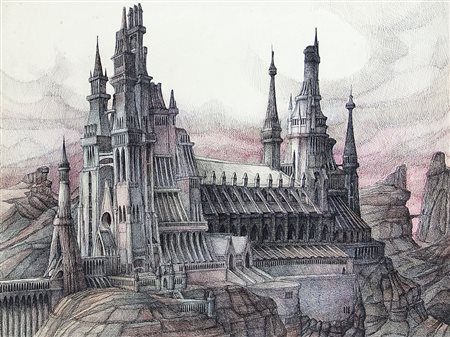 CLERICI FABRIZIO Milano 15/05/1913 - Roma 07/06/1993Il castello, 1970biro...