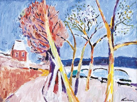 PAULUCCI ENRICO Genova 03/10/1901 - Torino 22/08/1999Scorcio di Torinoolio su...