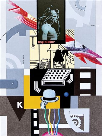 SARRI SERGIO Torino 07/04/1938Legislator, 2004acrilici su tela cm. 100x74,...