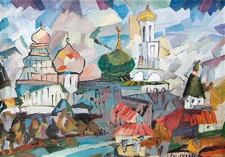 LENTULOV ARISTARKH VASILEVIC Lomov - Penza 1882 - Mosca 1943Paesaggio, (anni...