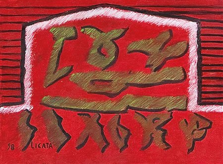 LICATA RICCARDO Torino 20/12/1929 - Venezia 19/02/2014Senza titolo, 1998olio...