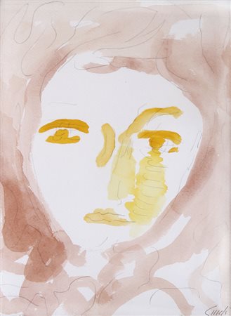 GUIDI VIRGILIO Roma 04/04/1891 - Venezia 07/01/1984Voltoacquerello su carta...