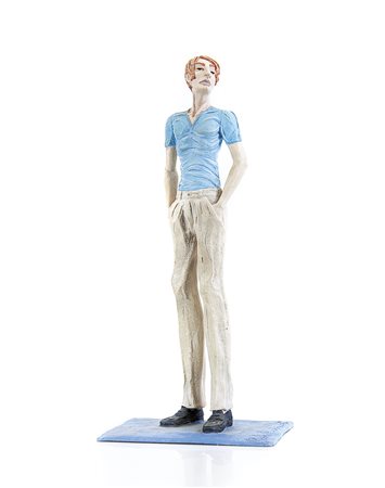 CASSARÀ PAOLO Monreale (PA) 1968Cristianoscultura in bronzo dipinto in...