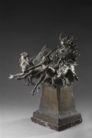 Trofeo in bronzo raffigurante Allegoria del Vento realizzato per la 1° Coppa...