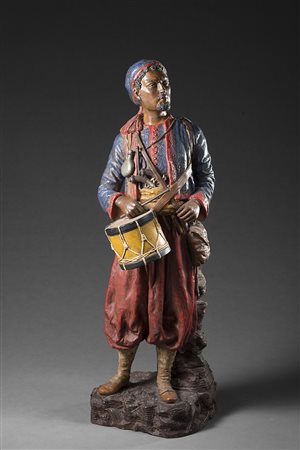 Manifattura di Vervielfältigung Vorbehalten 'Suonatore moro' scultura in...