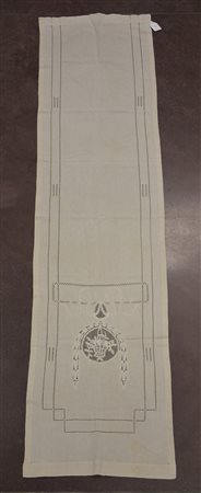Tendina con orlo a giorno. Sec. XX (cm 215x55) (difetti) Small curtain, 20th...