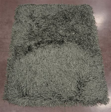 Tappeto contemparaneo con fili in materiali lucente verde (difetti)(cm...