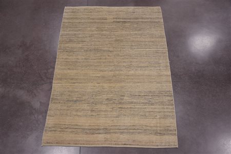 Tappeto orientale di moderna manifattura annodato in lana bianca e marrone(cm...