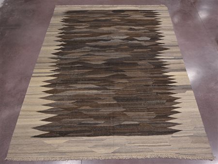 Tappeto Kilim manifattura contemporanea, Persia, in lana naturale color...