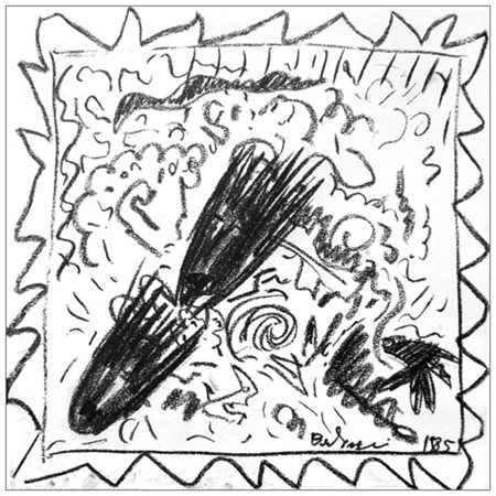 CESARE BERLINGERI Cittanova 1948 Senza titolo 1985 Pastello su carta 50 x 50....