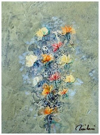 BRUNO TINTORI Livorno 1917 – Livorno 1991 Fiori 1984 Olio su tavola 40 x 30....