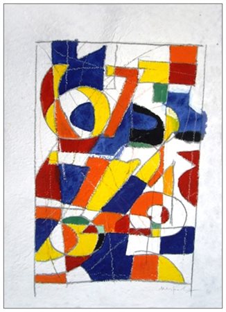 UGO NESPOLO Mosso Santa Maria 1941 Senza titolo Pittura e t.m. su carta...