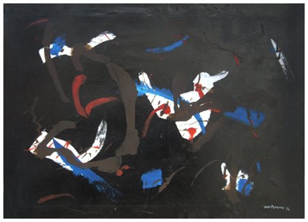 LUIGI MONTANARINI Firenze 1906 – Roma 1998 Senza titolo 1974 Pittura su carta...