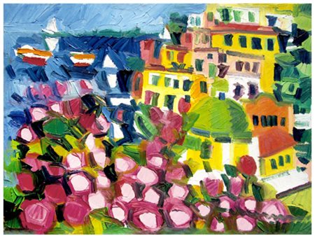 ATHOS FACCINCANI Peschiera del Garda 1951 Senza titolo Olio su tela 30 x 40....