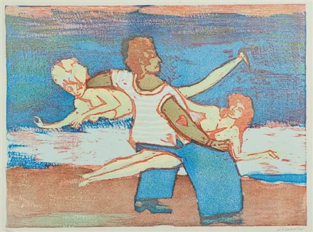 Mino Maccari (Siena 1898 - Roma 1989) SENZA TITOLO Litografia su carta, cm....