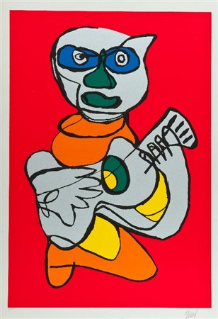 Karel Appel (Amsterdam 1921) SENZA TITOLO Litografia su carta, cm. 106x75,5,...