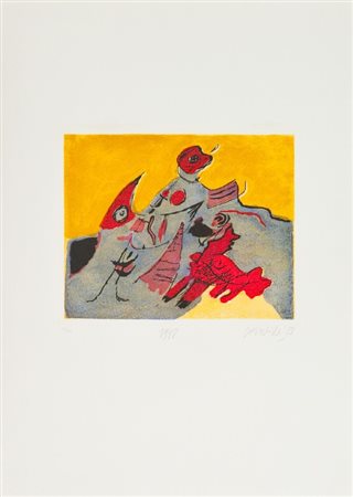 Guillaume Corneille (Liegi 1922 - Auves-Sur-Oise 2010) SENZA TITOLO, 1948/88...