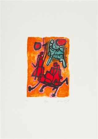 Guillaume Corneille (Liegi 1922 - Auves-Sur-Oise 2010) SENZA TITOLO, 1948/88...