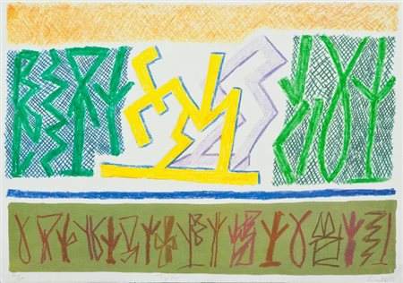 Riccardo Licata (Torino 1929) EGIDIO, 2001 Litografia su carta, cm. 35x50,...