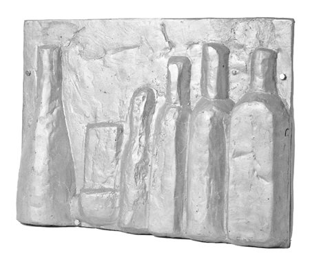 Nicola Salvatore (Casalbore (Av) 1951) BOTTIGLIE Multiplo in alluminio, cm....