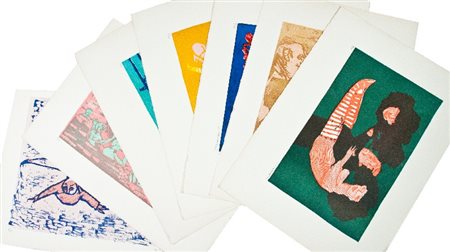 Mino Maccari (Siena 1898 - Roma 1989) SENZA TITOLO Cartella contenente 8...