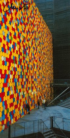 Christo Javacheff (Gabrovo 1935) THE WALL, 1998 - 1999 Cartolina, cm. 23x12...